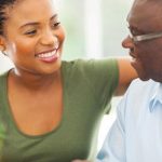 smiling elderly african american man